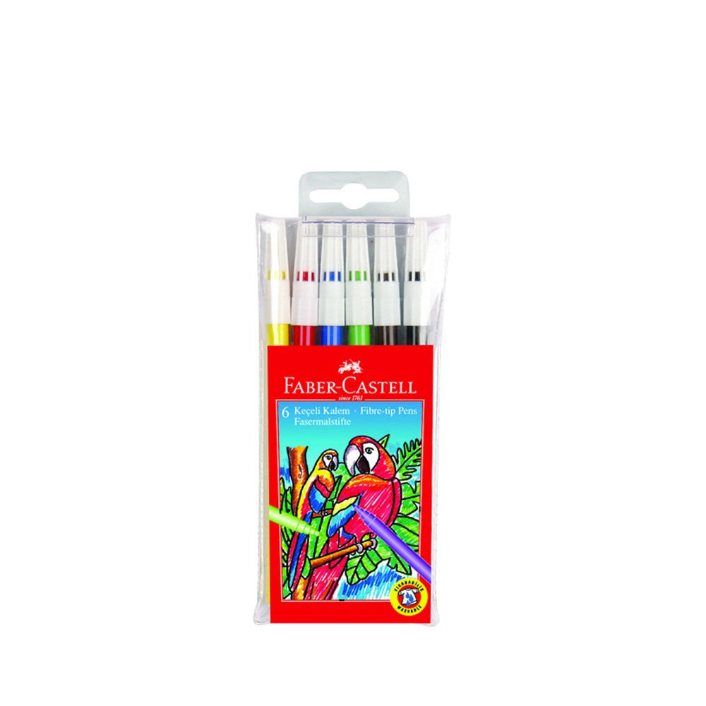 Faber Castell 6 Renk Yıkanabilir Keçeli Kalem