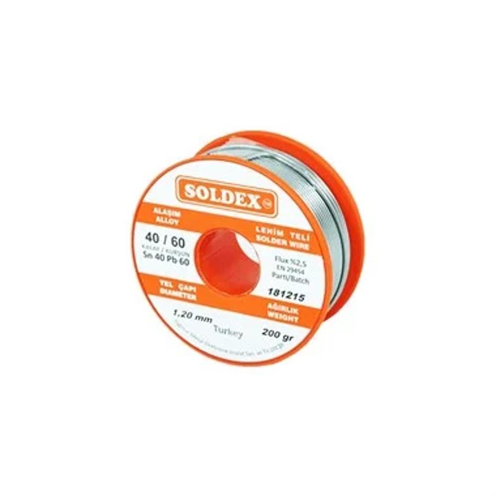 200g 1.20mm Lehim Teli - %60 Kalay ve %40 Kurşun İçeren Kalın Çaplı Güçlü Elektronik Lehimleme Teli