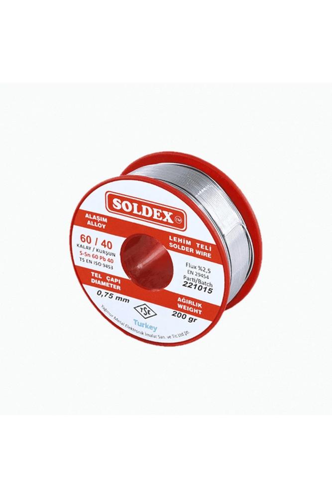 200g 0.75mm Lehim Teli - %60 Kalay ve %40 Kurşun İçeren Profesyonel Elektronik Lehimleme Teli
