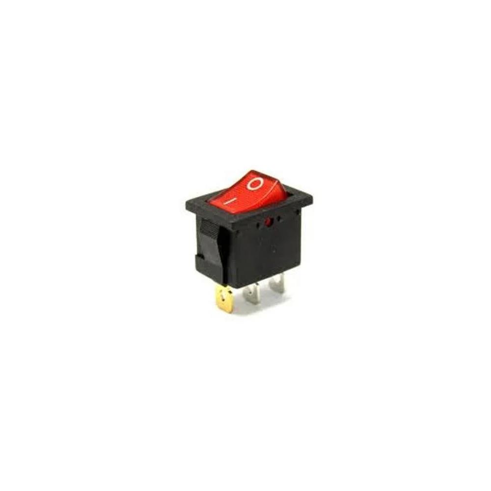 DC118 Kırmızı Işıklı 3 Pinli Aç Kapa Anahtar - Proje Kutusu ve Güç Kaynağı Rocker Switch
