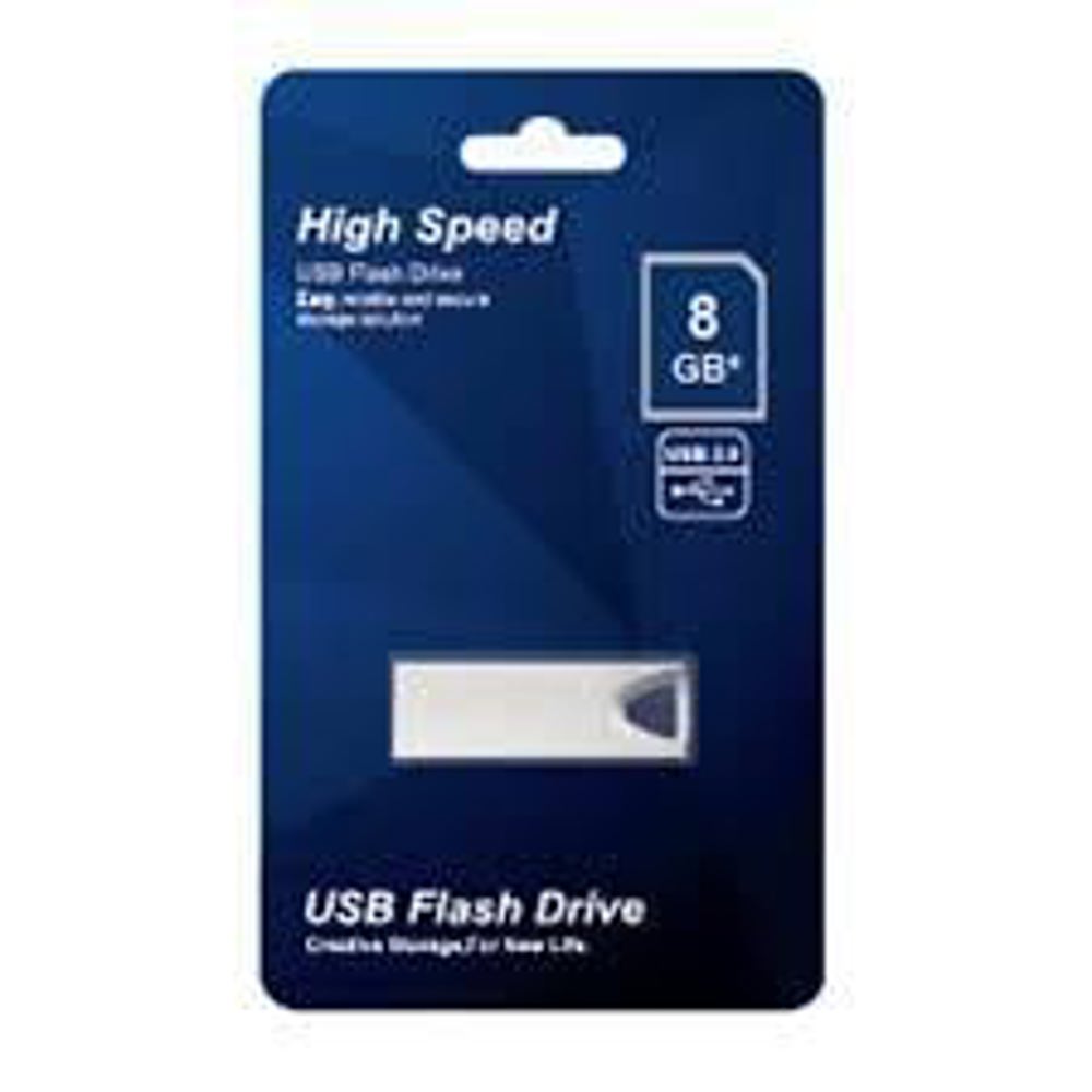 8 GB Metal Kasa Flash Bellek USB 2.0 - Anahtarlık Tipi Kırılmaz Araç Teybi ve POS Belleği