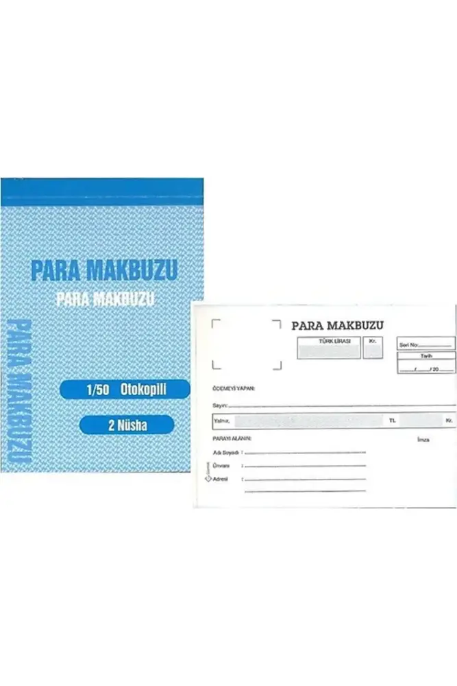 Otokopili Para Makbuzu 1/50 - Kendinden Karbonlu Tahsilat ve Nakit Makbuzu