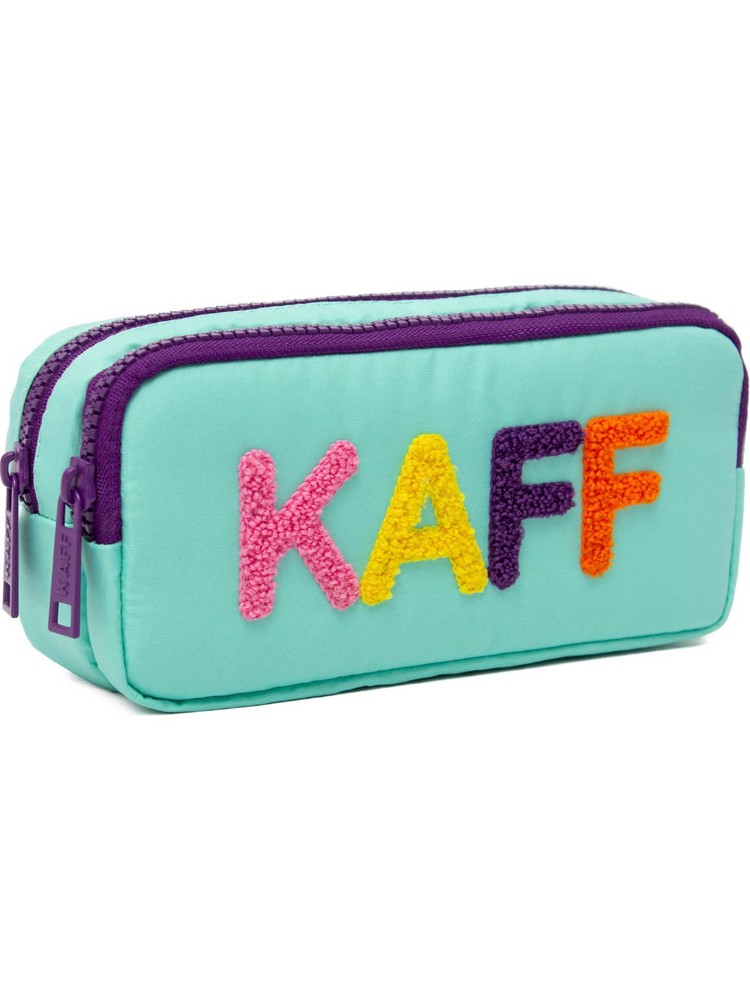 Kaff 01108  Fermuarlı Su Geçirmez Bondit Kumaş Peluş Baskılı Çift Gözlü Kalemlik 1(Adet)