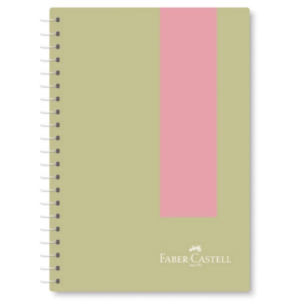 Faber-Castell 80 Yaprak Pastel Spiralli PP Kapak Kareli Defter 1 Adet