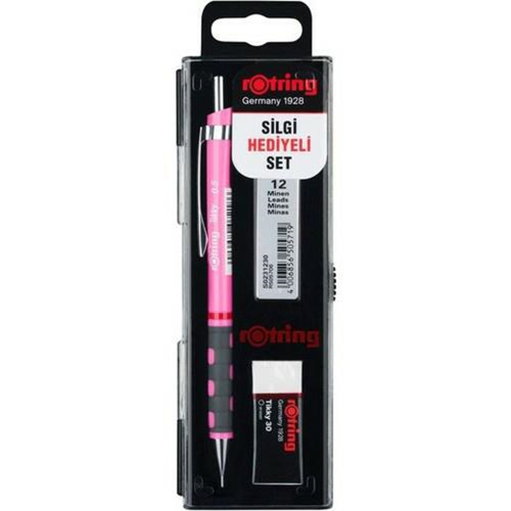 Rotring Tikky 0.5 mm Uçlu Kalem Seti - Orijinal Hi-Polymer Uç ve Toz Bırakmayan Tikky Silgi Dahil Avantajlı 3'lü Paket