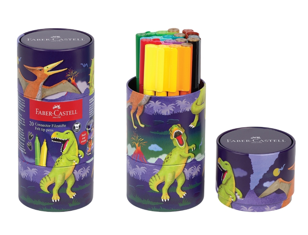 Faber-Castell Dino Connector Keçeli Kalem (Dinozor Özel Serisi)