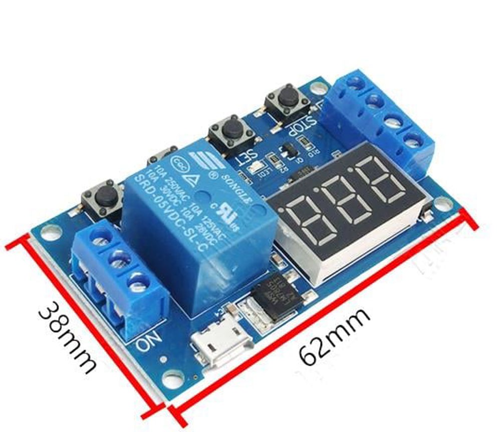 5V Zaman Ayarlı Göstergeli Tekli Röle Kartı -  Delay-Off Relay Module