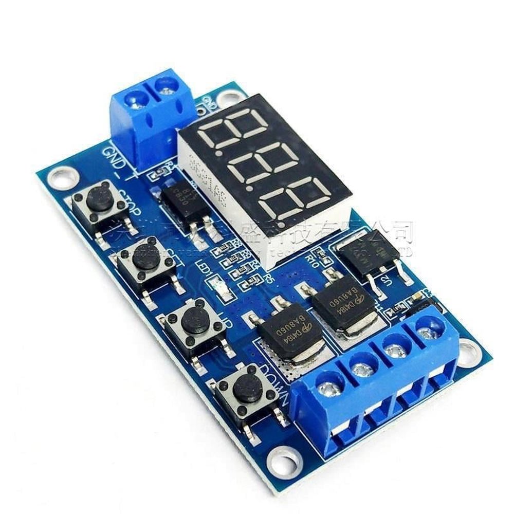 12V Zaman Ayarlı Göstergeli Tekli Röle Kartı -  Delay-Off Relay Module