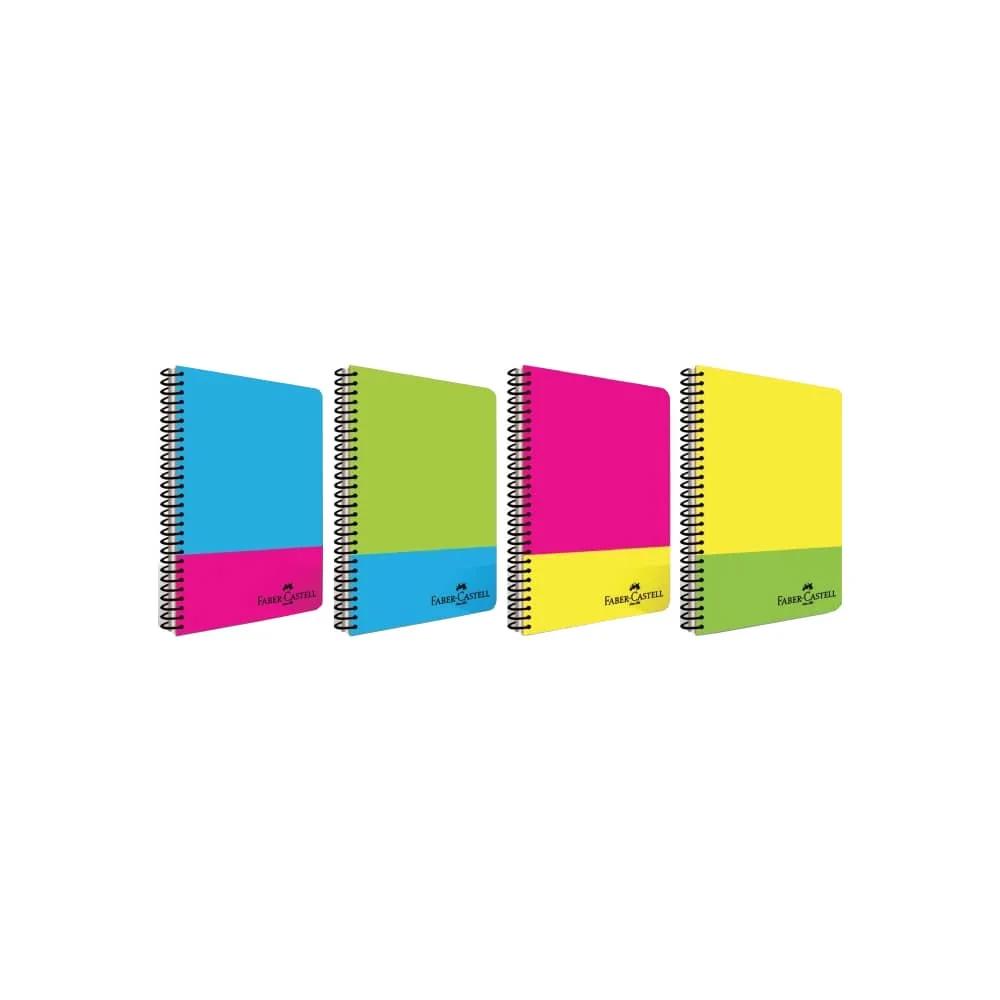 FABER-CASTELL Faber-Castell Defter Plastik Kapak Spiralli Neon 80 Yaprak Kareli 1 Adet