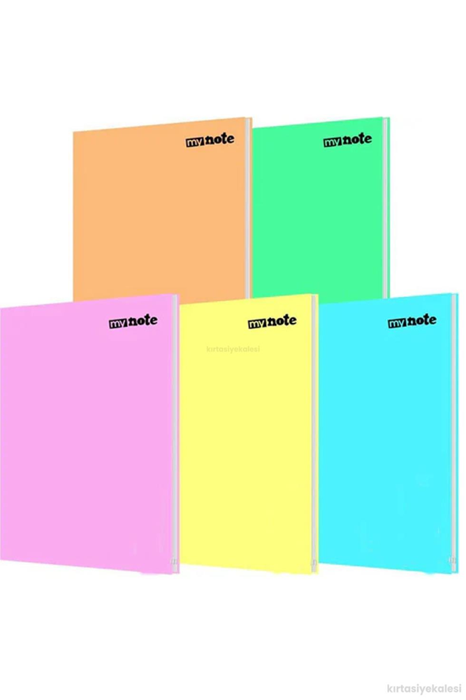 Mynote Text Serisi A4 Çizgili Defter 80 Yaprak - Pastel / Neo Tasarım Kaliteli Okul ve Ders Notluk Defteri 1 Adet