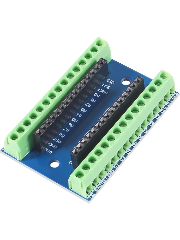 Arduino Nano İçin Klemensli Prototip ve Bağlantı Kartı (Terminal Adaptör)