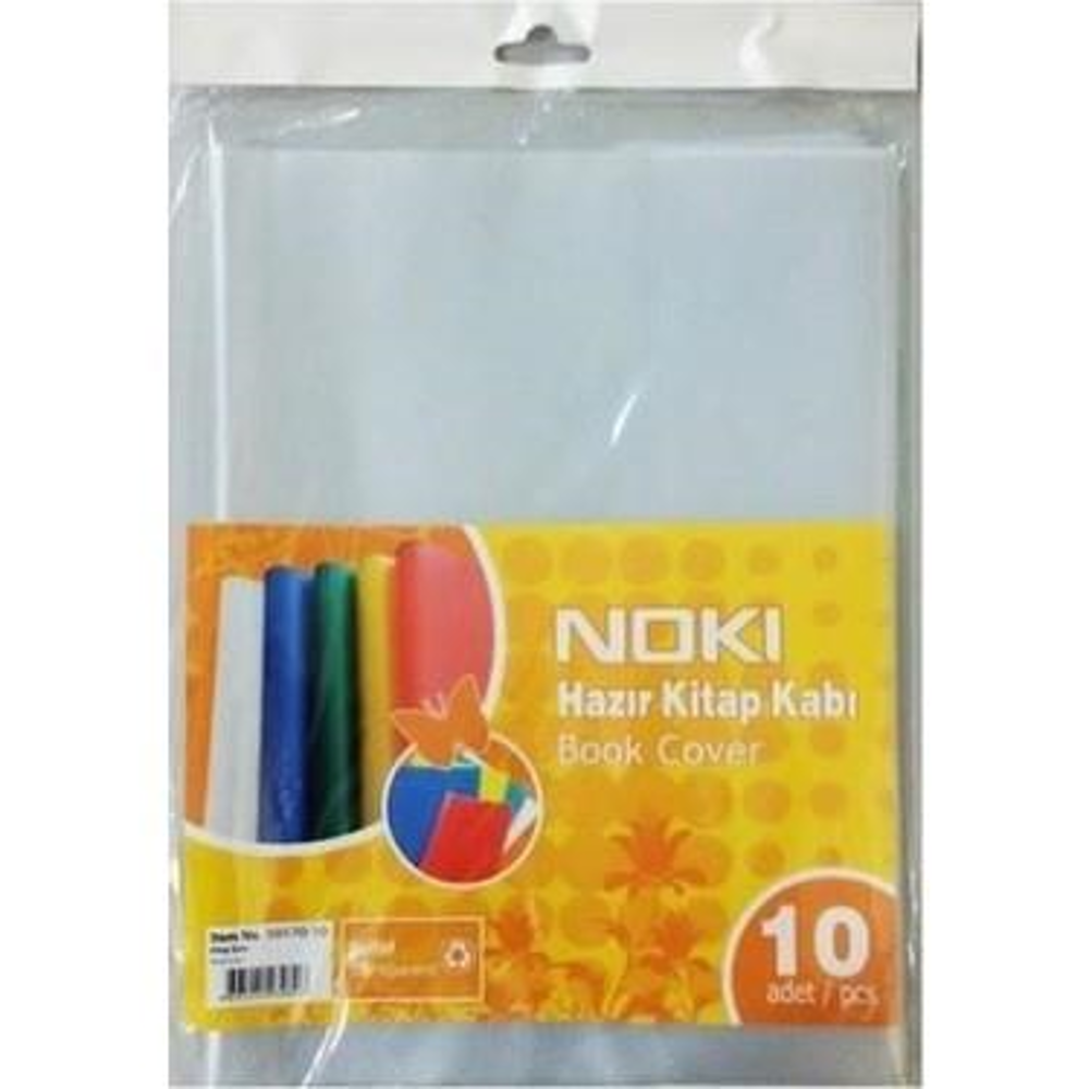 Noki Yapışkanlı Şeffaf Kitap Defter Kaplama  10 Adet - Kolay Uygulanan Koruyucu Folyo
