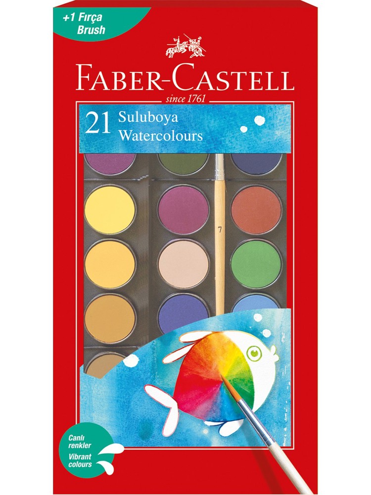 Faber-Castell 21 Renk Büyük Boy Suluboya