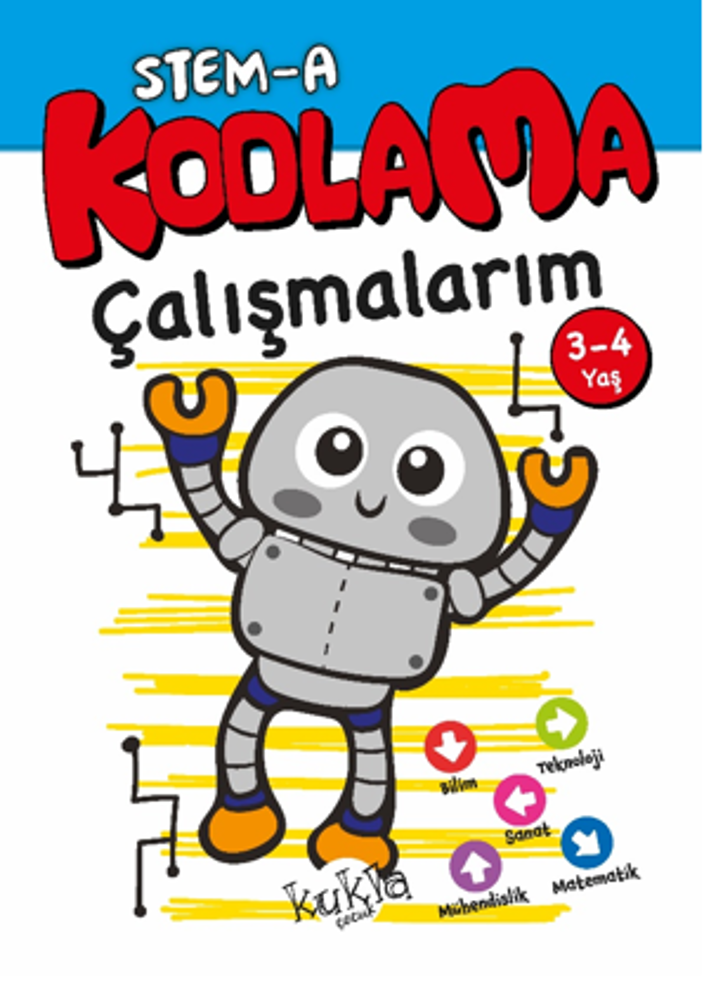 3-4 Yaş Stem Kodlama ve Algoritma Eğitici Aktivite Kitabı Okul Öncesi Zeka Geliştirici Etkinlikler